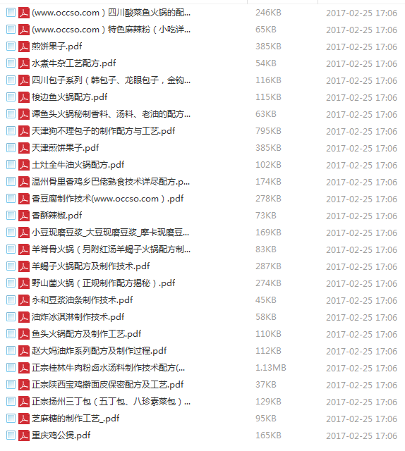 全国各地著名特色小吃配方技术教程 地摊小吃 全套视频文档资料