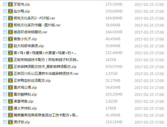 全国各地著名特色小吃配方技术教程 地摊小吃 全套视频文档资料