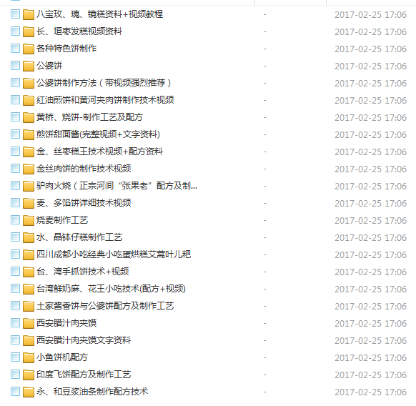 全国各地著名特色小吃配方技术教程 地摊小吃 全套视频文档资料