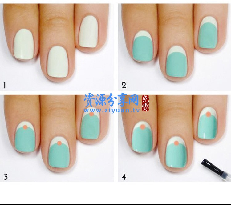 美甲diy技巧花样美甲培训开店视频教程