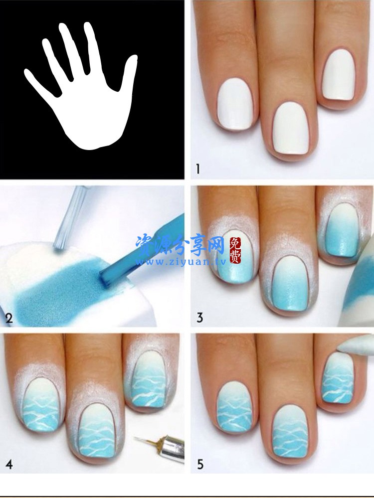 美甲diy技巧花样美甲培训开店视频教程