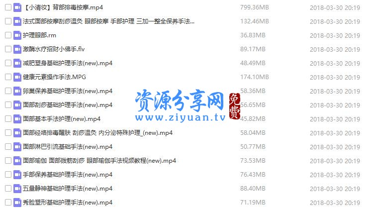 最新美容技能培训视频教程