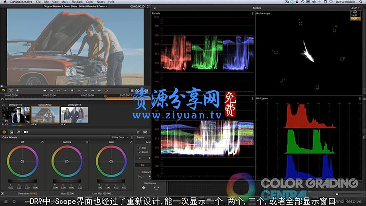 达芬奇Davinci Resolve 9高级电影调色软件基础视频教程