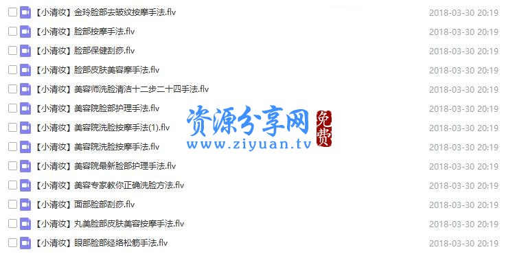 最新美容技能培训视频教程