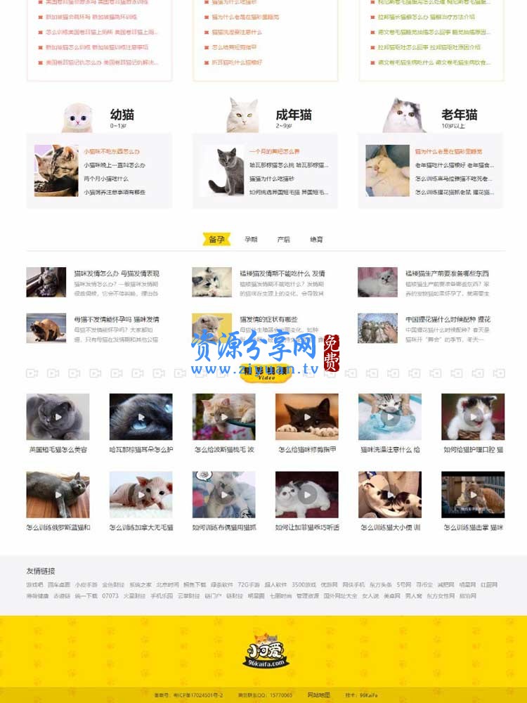 专业宠物资讯平台网站源码 92ganme《小可爱宠物网》