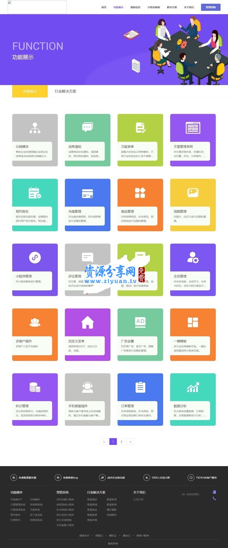 2020最新Thinkphp5内核万能门店小程序